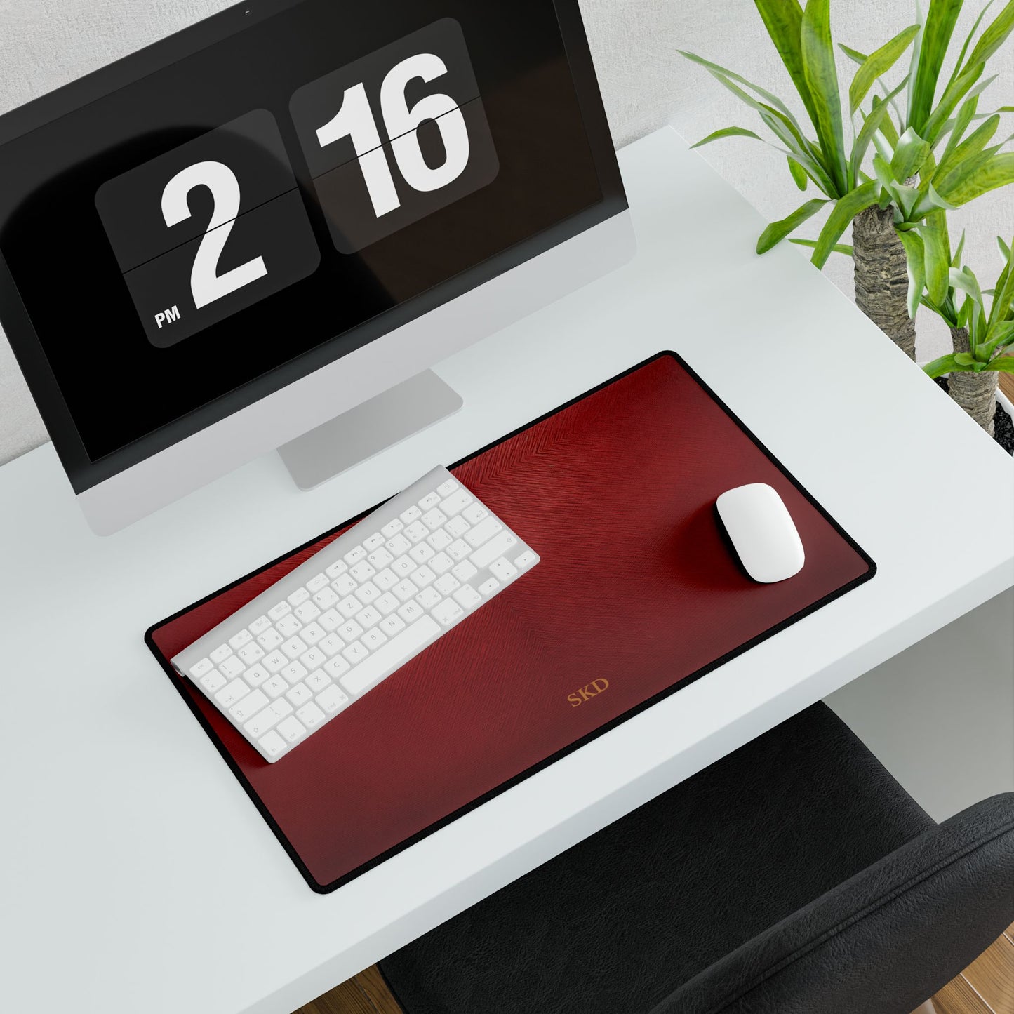 Crimson Reverie | Striking Dark Red Computer Desk Mat | Non-Slip Rubber Base, Smooth Surface for Home Office, Gaming & Creative Spaces