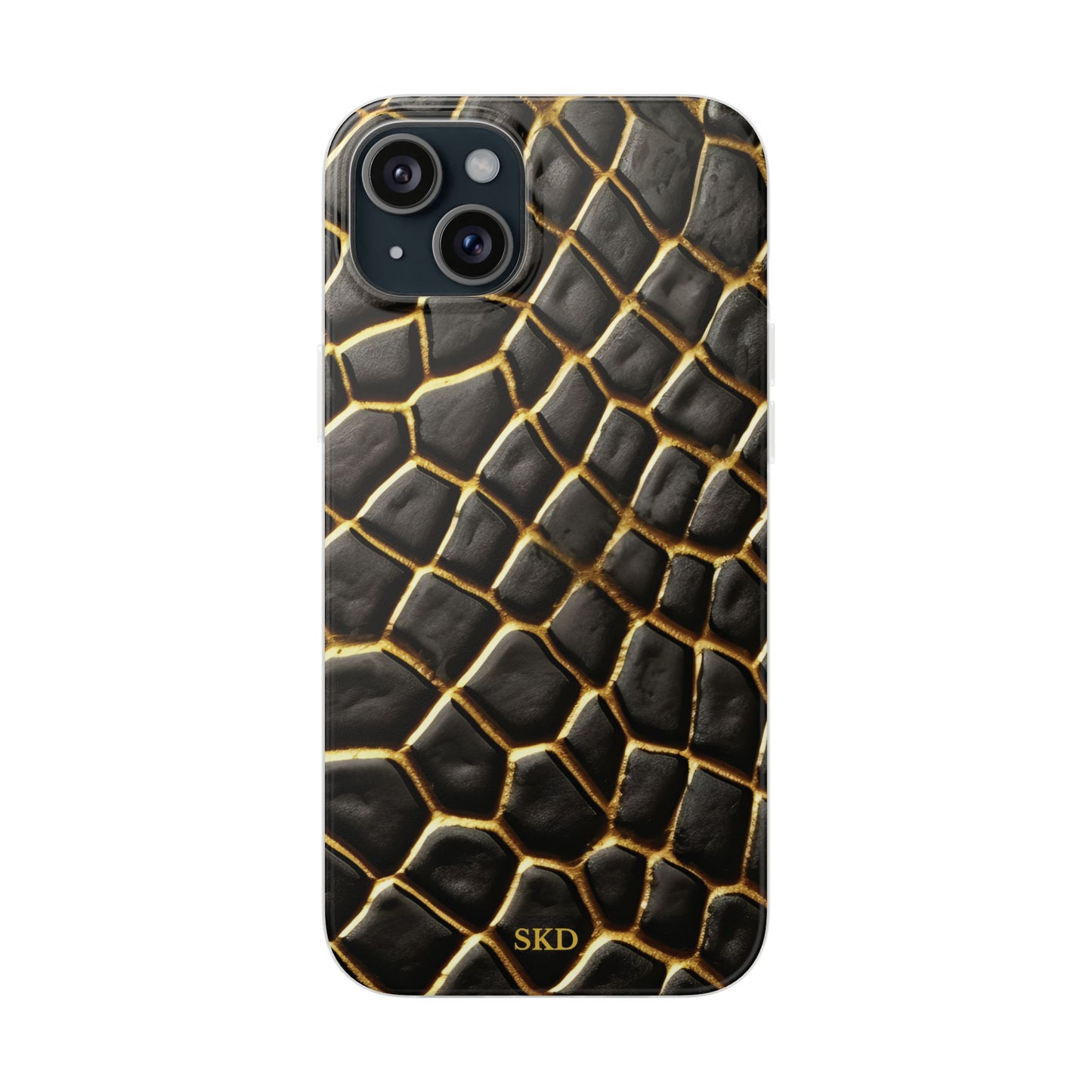 LIMITED EDITION: Obsidian Venom | Striking Black & Gold Faux Snake iPhone Case | Sleek, Sophisticated, and Protective