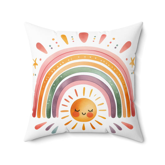 Custom Spun Polyester Square Pillow – Stylish Double-Sided Home Décor Accent for a Personalized Touch - All Smiles