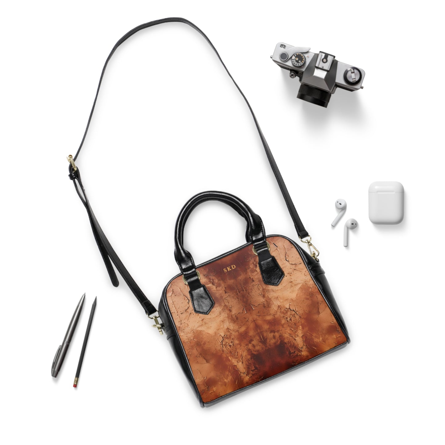 Core Collection: Heritage Luxe | Cognac Brown Faux Leather Handbag | Timeless for the Sophisticated Collector