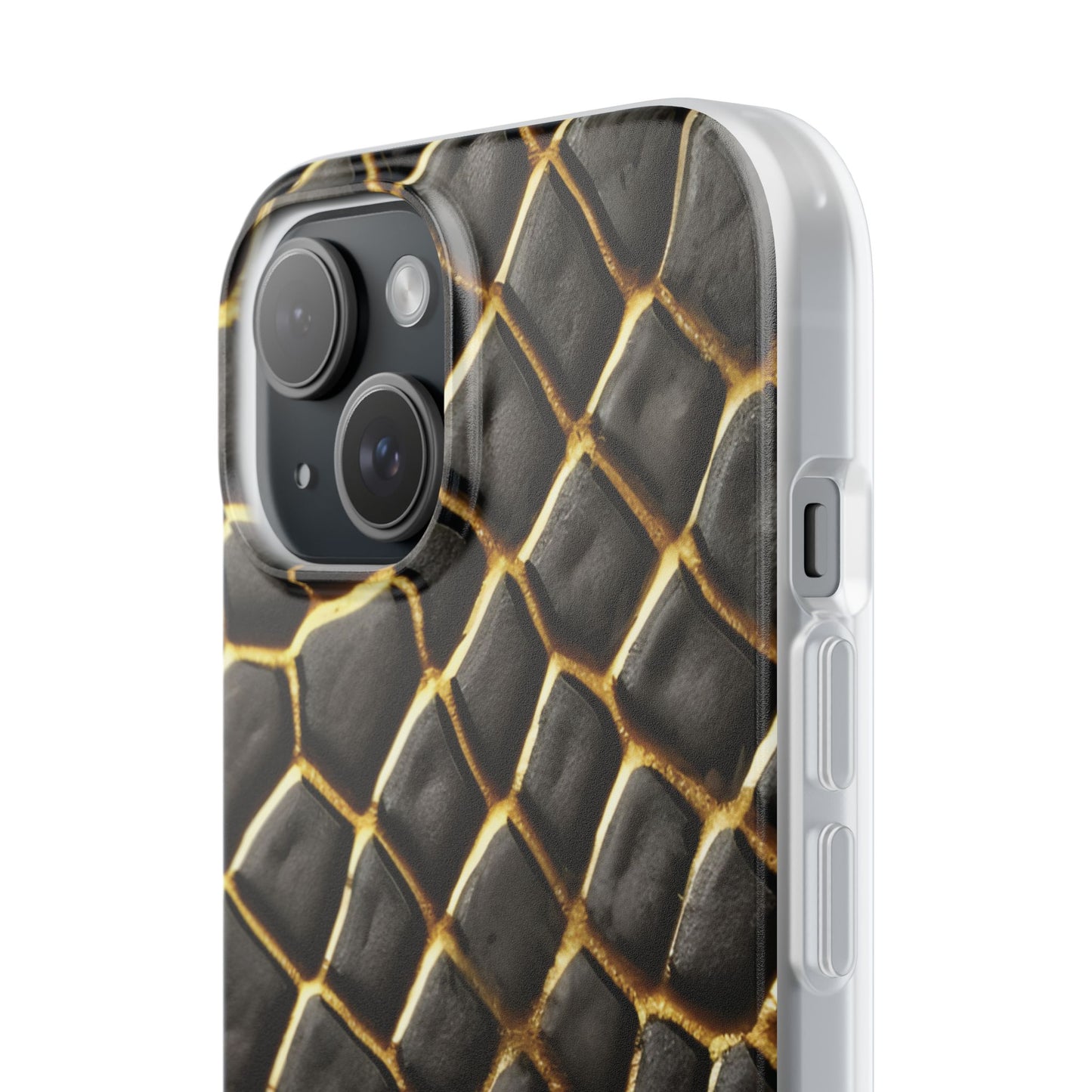 LIMITED EDITION: Obsidian Venom | Striking Black & Gold Faux Snake iPhone Case | Sleek, Sophisticated, and Protective
