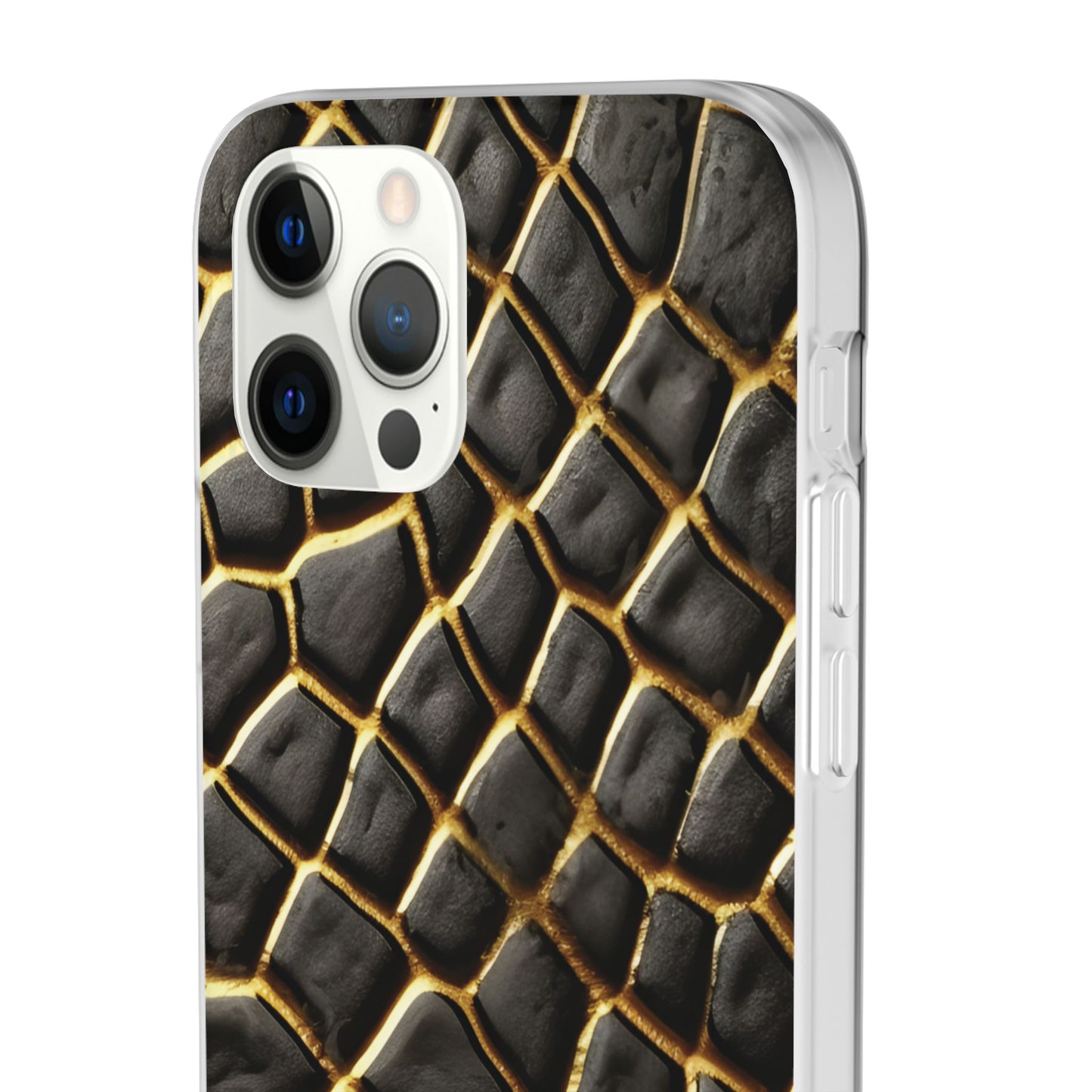 LIMITED EDITION: Obsidian Venom | Striking Black & Gold Faux Snake iPhone Case | Sleek, Sophisticated, and Protective