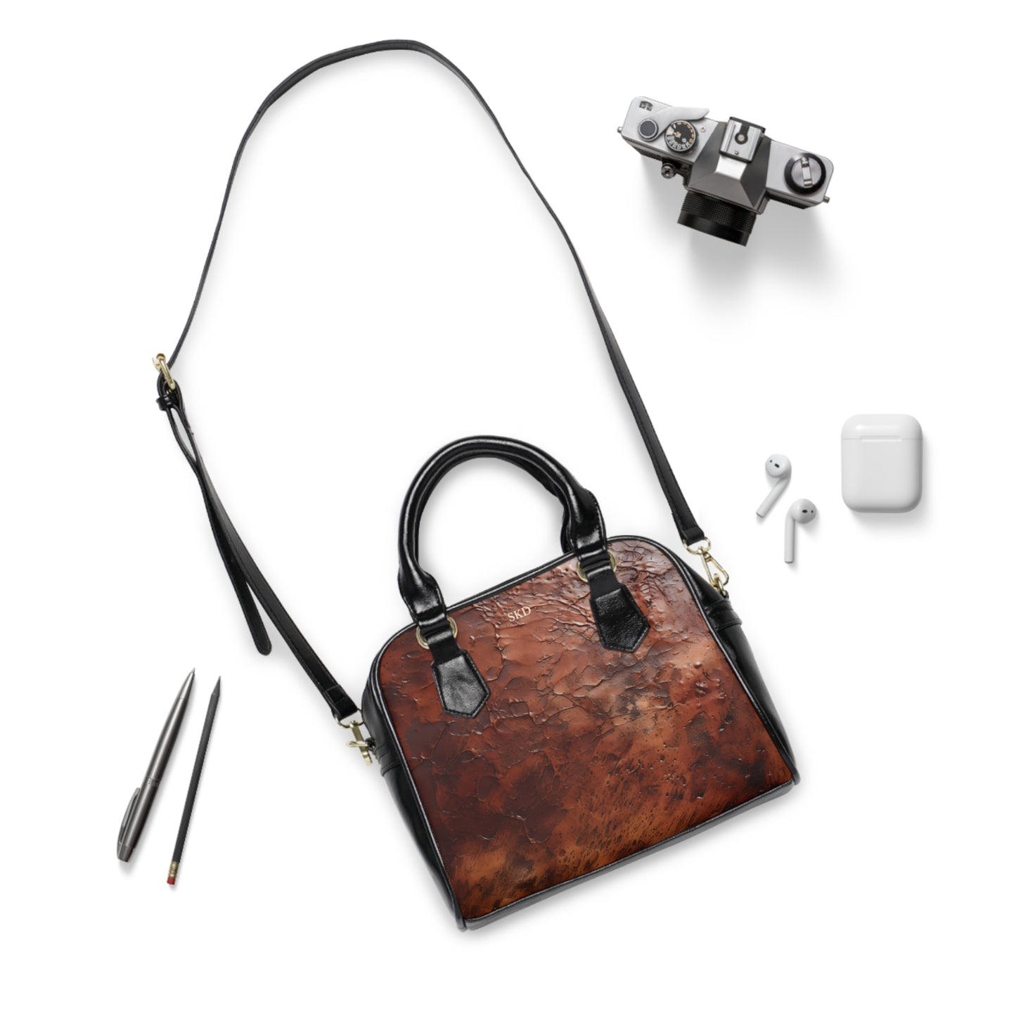 Vault Exclusive: Monarch Dynasty | Deep Earth Patina Shoulder Bag | Regal Statement for Distinctive Taste