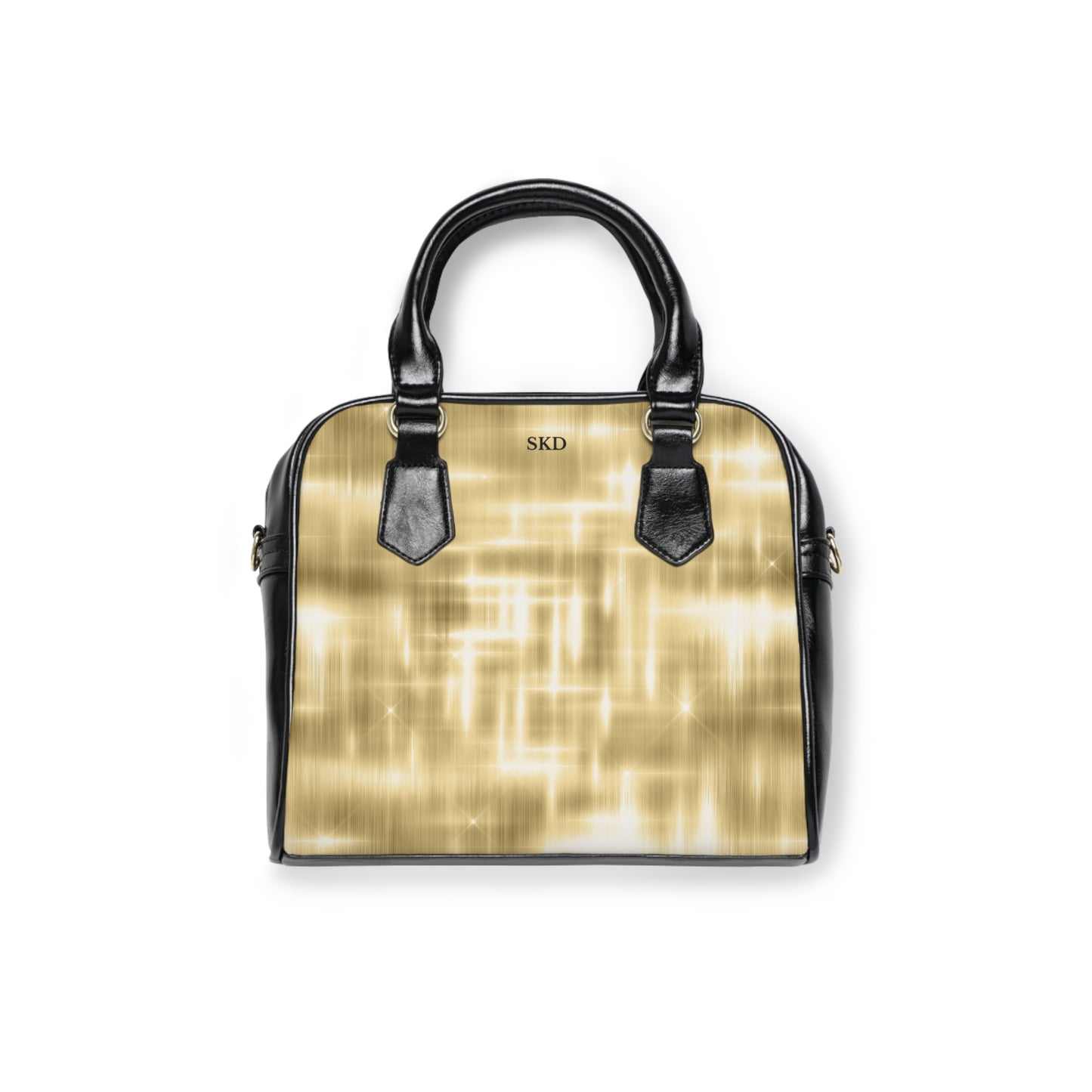 Vault Exclusive: Aurum Gala | Glitter & Gold Smooth Handbag | Radiant Showpiece for The Discerning Collector