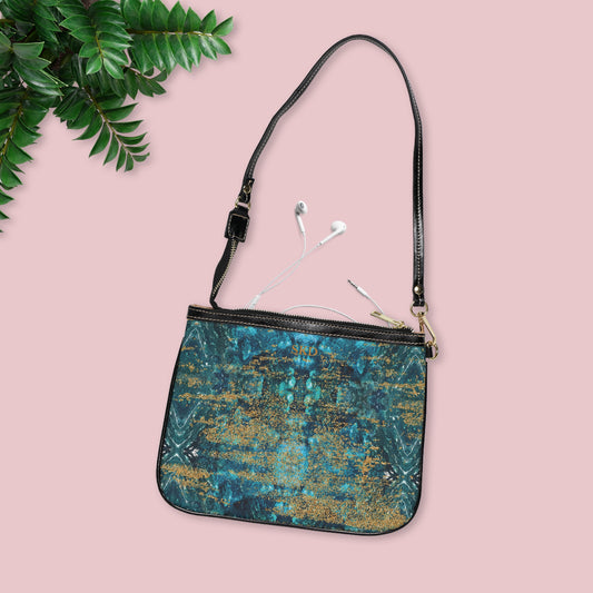 LIMITED EDITION: Celestial Reverie | Chrysocolla & Pyrite Inspired Small Shoulder Bag | Collector’s Vault Edition of Cleopatra’s "Wise Stone"