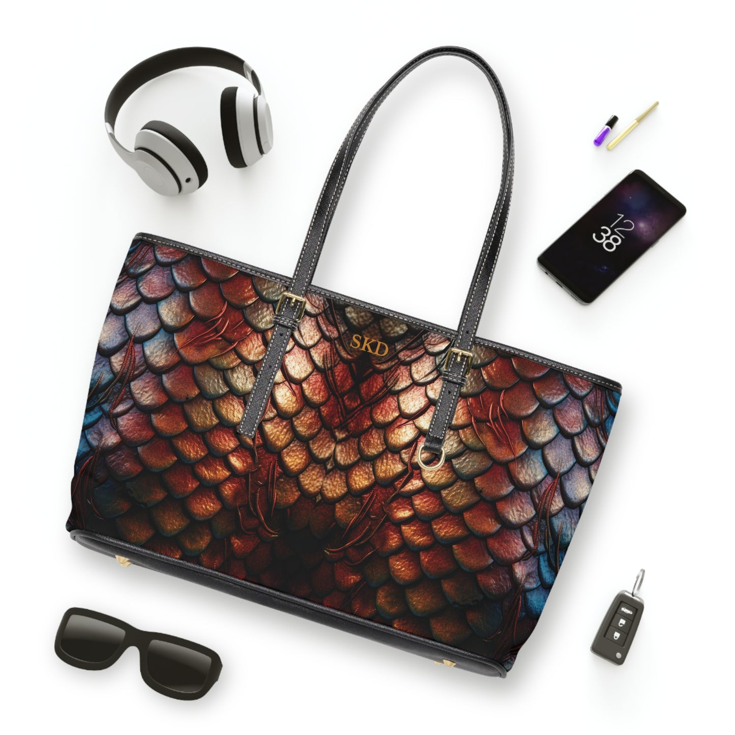 LIMITED EDITION: Enchanting Mystique | Multi-Color Dragon Scale Shoulder Bag | Captivating Elegance for Evening Affairs
