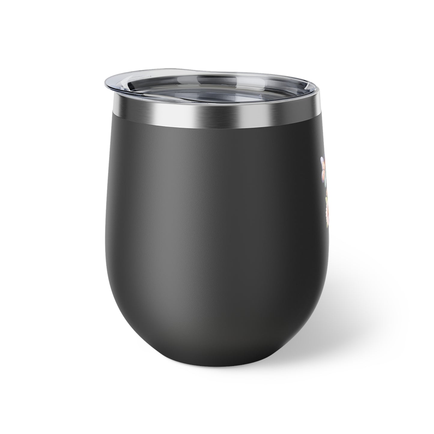 Letter T - Personalized Whimsical Butterfly Copper Vacuum Insulated Cup, 12 oz – Perfect for Weddings