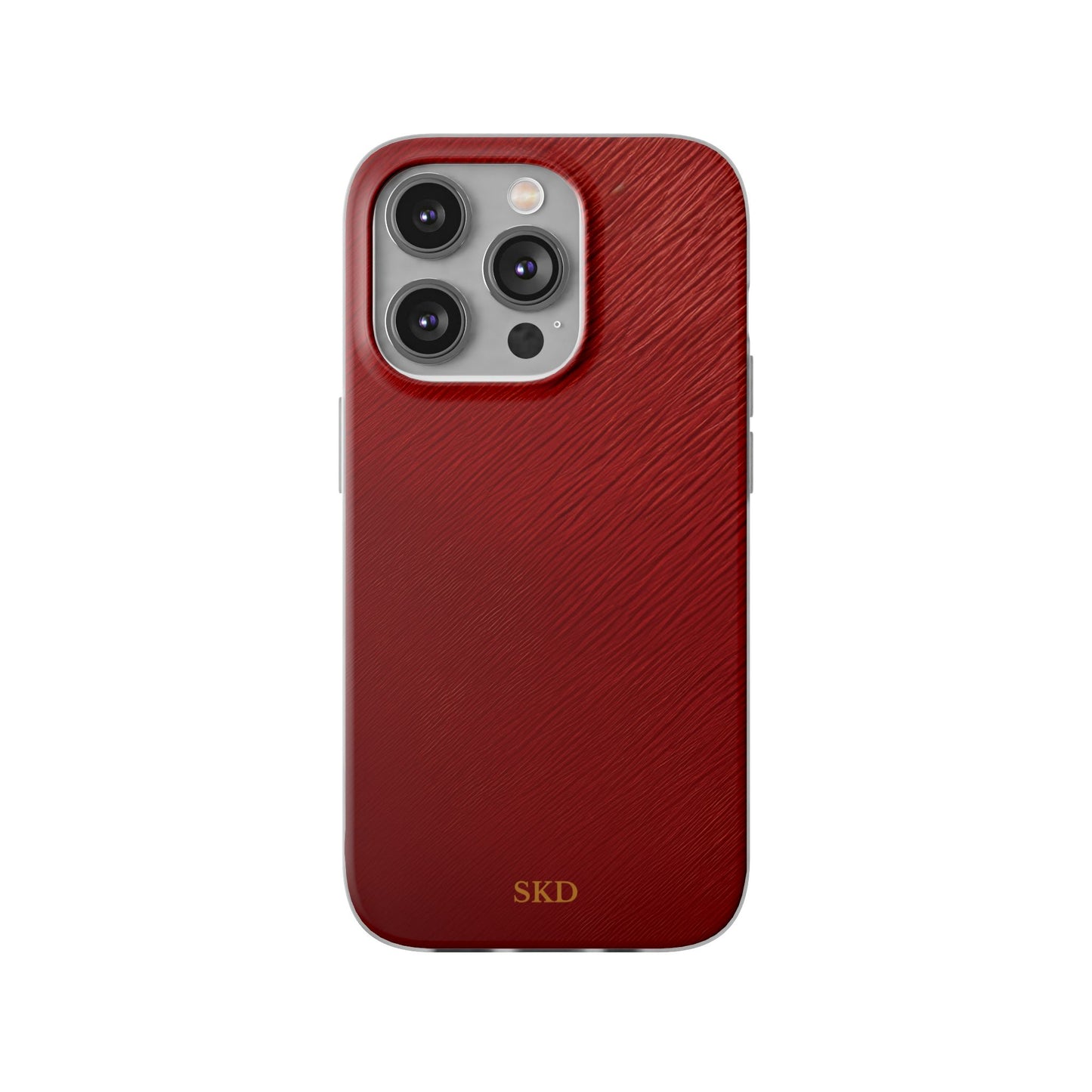 Crimson Reverie | Striking Dark Red iPhone Case | Shock-Absorbing TPU Protective Cover, Slim & Wireless Charging Compatible – Unique Tech Gift for All iPhone Sizes
