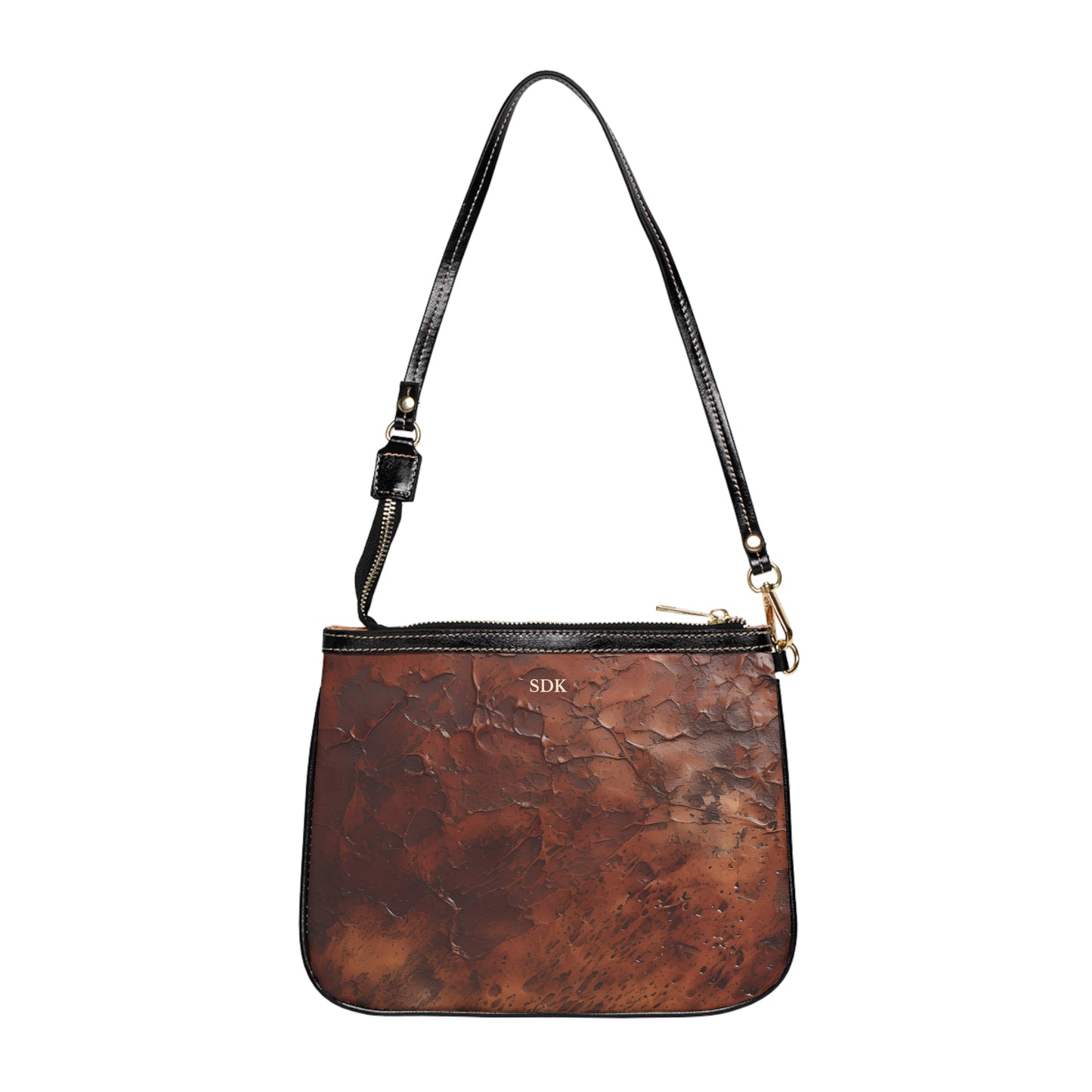 Vault Exclusive: Monarch Dynasty | Deep Earth Patina Small Shoulder Bag | Regal Statement for Distinctive Taste