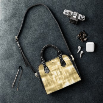 Vault Exclusive: Aurum Gala | Glitter & Gold Smooth Handbag | Radiant Showpiece for The Discerning Collector