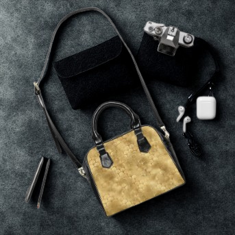Vault Exclusive: Gold Horizon | Metallic Gold Smooth Shoulder Bag | Sunlit Glamour for Every Celebration
