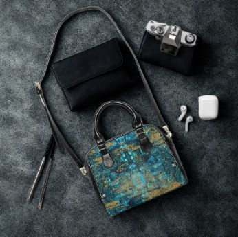 LIMITED EDITION: Celestial Reverie | Chrysocolla & Pyrite Inspired Handbag | Collector’s Vault Edition of Cleopatra’s Wise Stone
