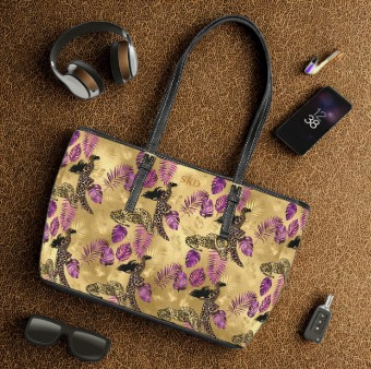 Vault Exclusive: Wild Majesty | Royal Purple and Gold Leopard Shoulder Bag | Bold Statement for Confident Fashionistas