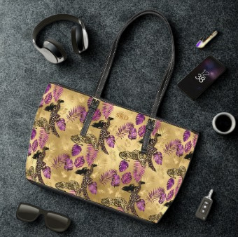 Vault Exclusive: Wild Majesty | Royal Purple and Gold Leopard Shoulder Bag | Bold Statement for Confident Fashionistas