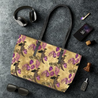Vault Exclusive: Wild Majesty | Royal Purple and Gold Leopard Shoulder Bag | Bold Statement for Confident Fashionistas
