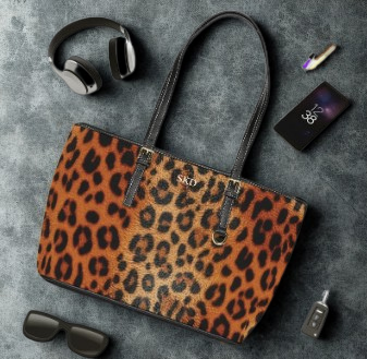 Core Collection: Elysian Safari | Leopard Faux Leather Shoulder Bag | Timeless Glamour with a Wild Edge