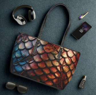 LIMITED EDITION: Enchanting Mystique | Multi-Color Dragon Scale Shoulder Bag | Captivating Elegance for Evening Affairs