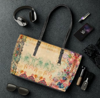 LIMITED EDITION: Timeless Tapestry | Ivory Floral Embroidered Shoulder Bag | One-of-a-Kind Luxury Wearable Art
