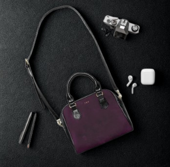 Core Collection: Nocturne Velour | Royal Purple-Toned Handbag | Deep Regal Elegance for Effortless Sophistication