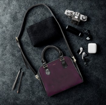 Core Collection: Nocturne Velour | Royal Purple-Toned Handbag | Deep Regal Elegance for Effortless Sophistication