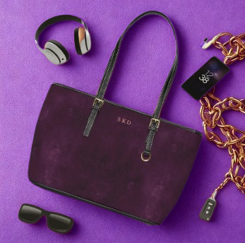 Core Collection: Nocturne Velour | Royal Purple-Toned Shoulder Bag | Elegance for Effortless Sophistication