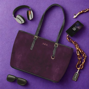 Core Collection: Nocturne Velour | Royal Purple-Toned Shoulder Bag | Elegance for Effortless Sophistication