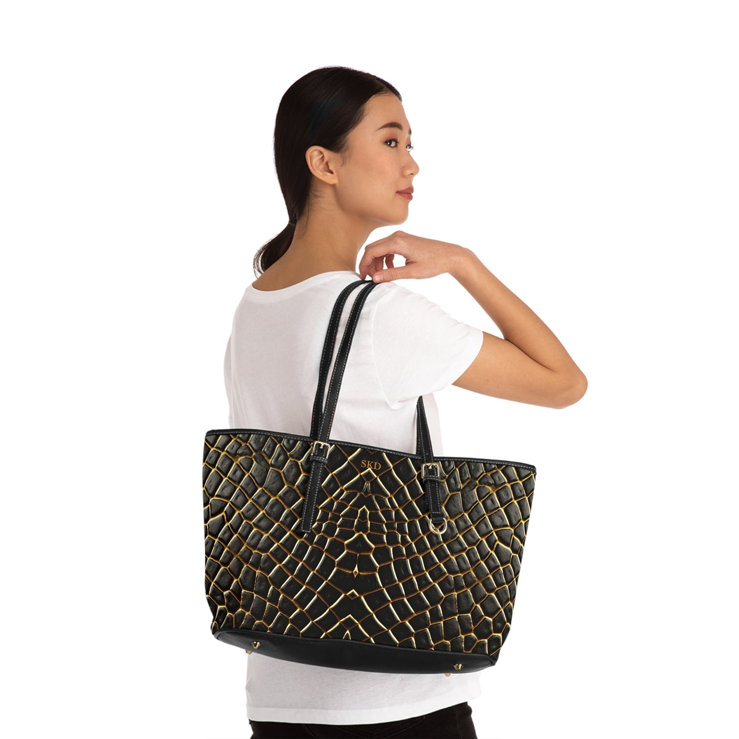 LIMITED EDITION: Obsidian Venom | Striking Black & Gold Shoulder Bag | Striking Statement Piece for Bold & Elegant Women