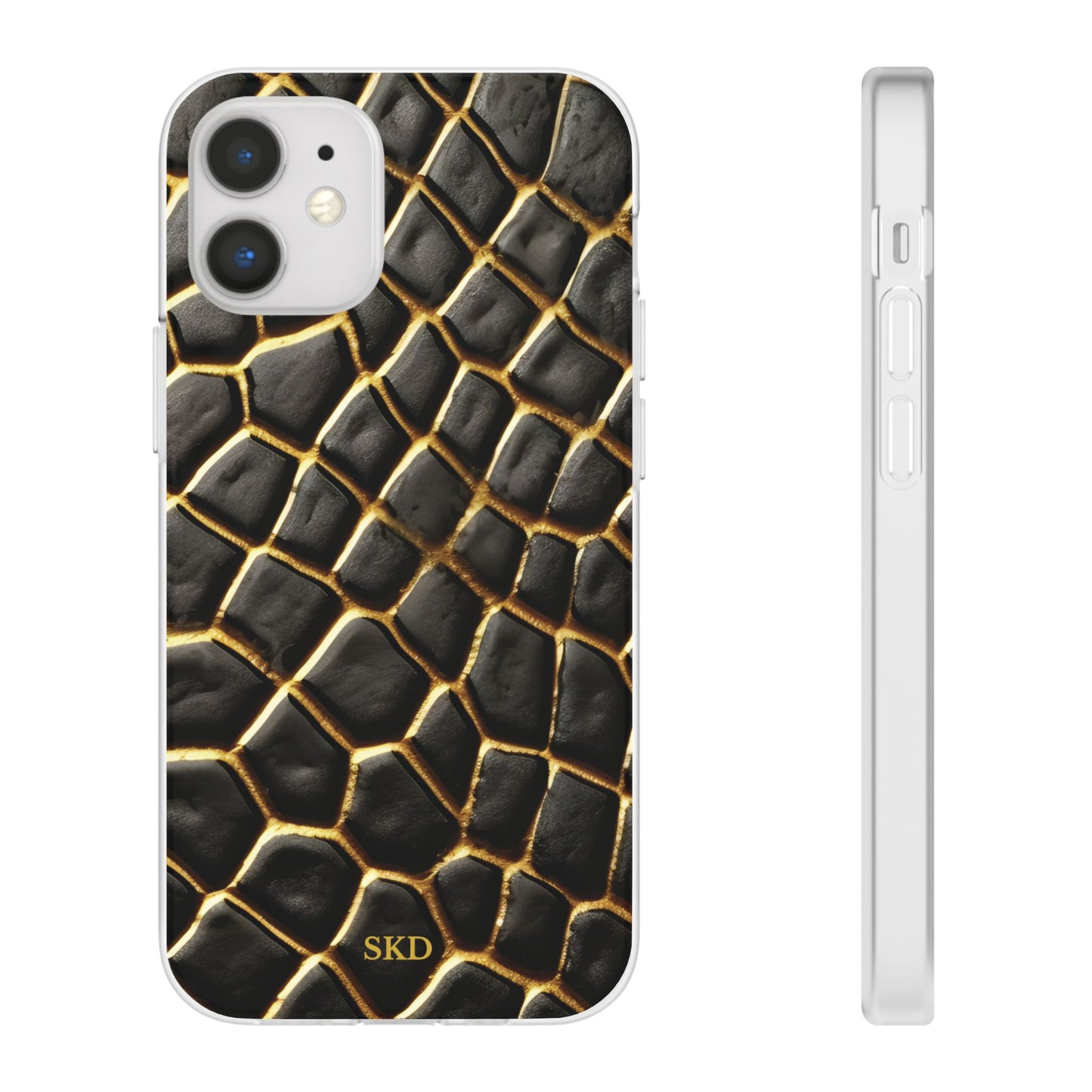 LIMITED EDITION: Obsidian Venom | Striking Black & Gold Faux Snake iPhone Case | Sleek, Sophisticated, and Protective