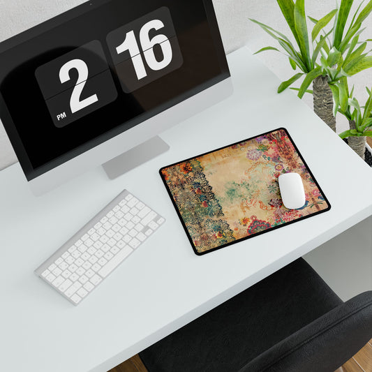 LIMITED EDITION: Timeless Tapestry | Vintage Floral Computer Desk Mat | Antique-Inspired Small Mouse Pad