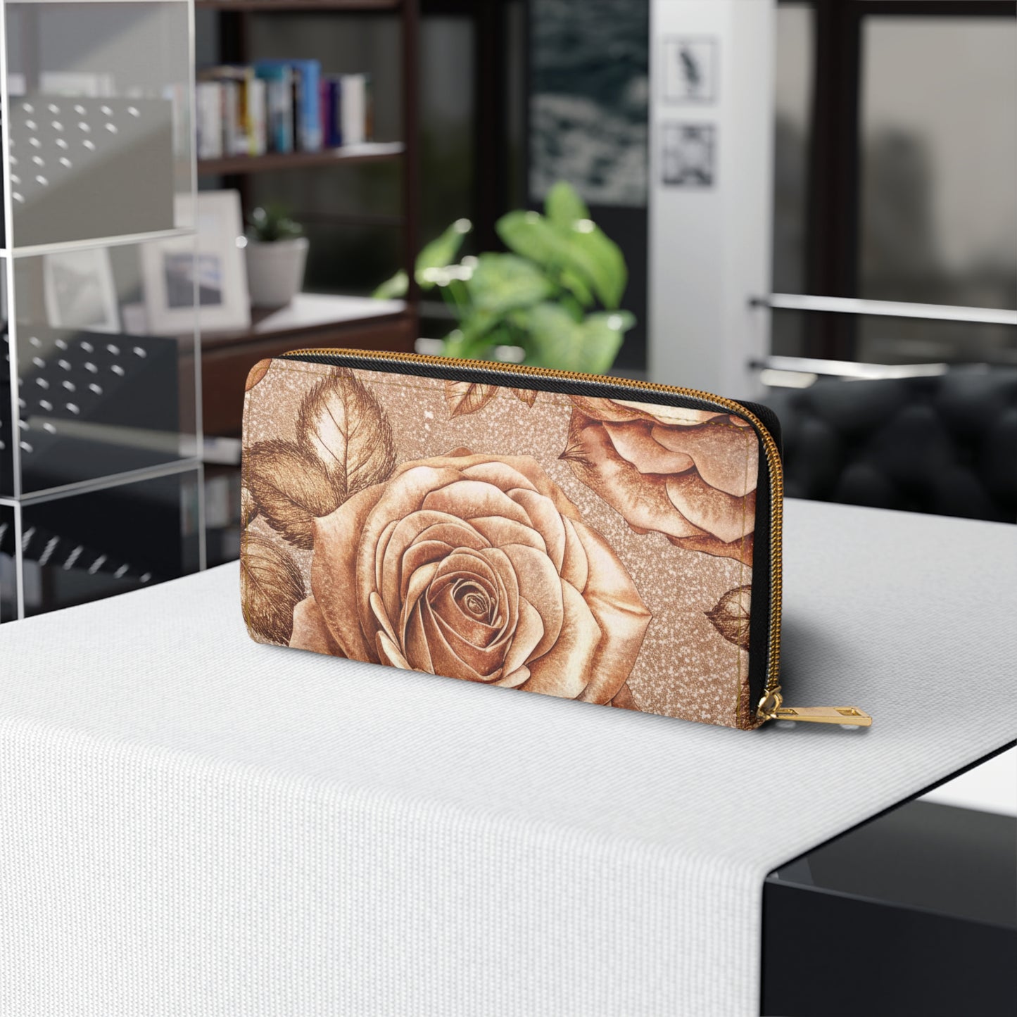 Vault Exclusive: Sepine Elegance | Sweet Rose Zipper Wallet | Luxury for Nature-Inspired Glam