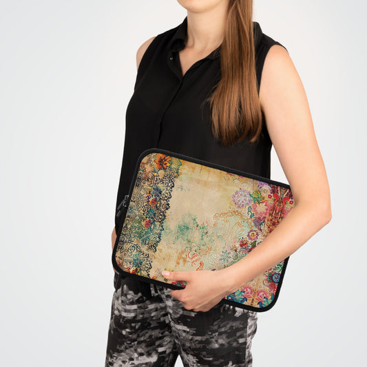 LIMITED EDITION: Timeless Tapestry | Vintage LIMITED EDITION: Timeless Tapestry | Vintage Floral Laptop Sleeve | Sleek, Style, and Protection