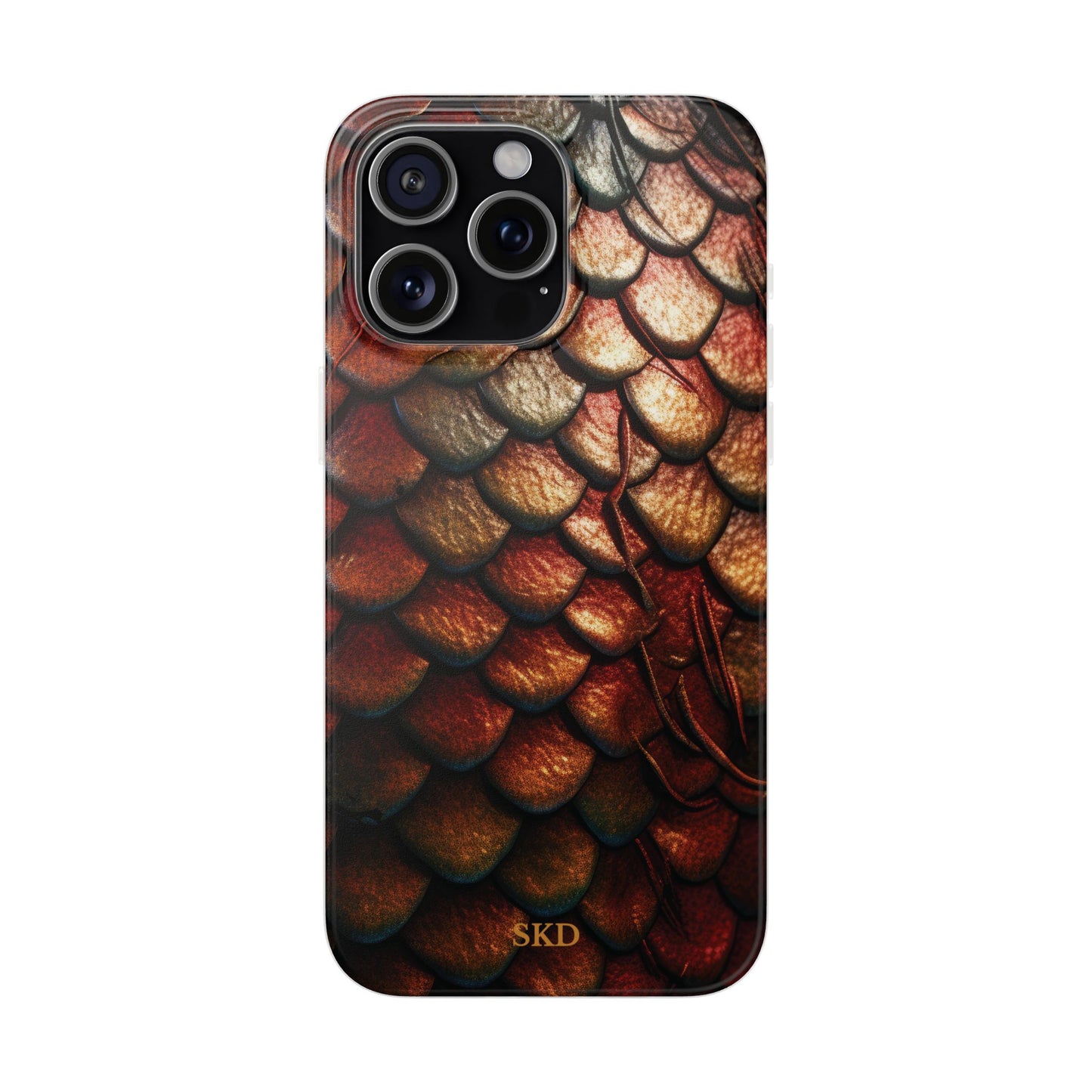 LIMITED EDITION: Enchanging Mystique | Multi-Color Dragon Scale iPhone Case | Shock-Absorbing TPU Protective Cover, Slim & Wireless Charging Compatible, All iPhone Sizes