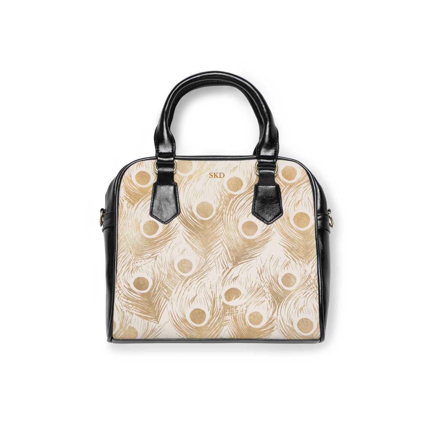 Collector’s Vault: Golden Plume | Gold Feather-Patterned Handbag | Timeless Elegance in a Radiant Design