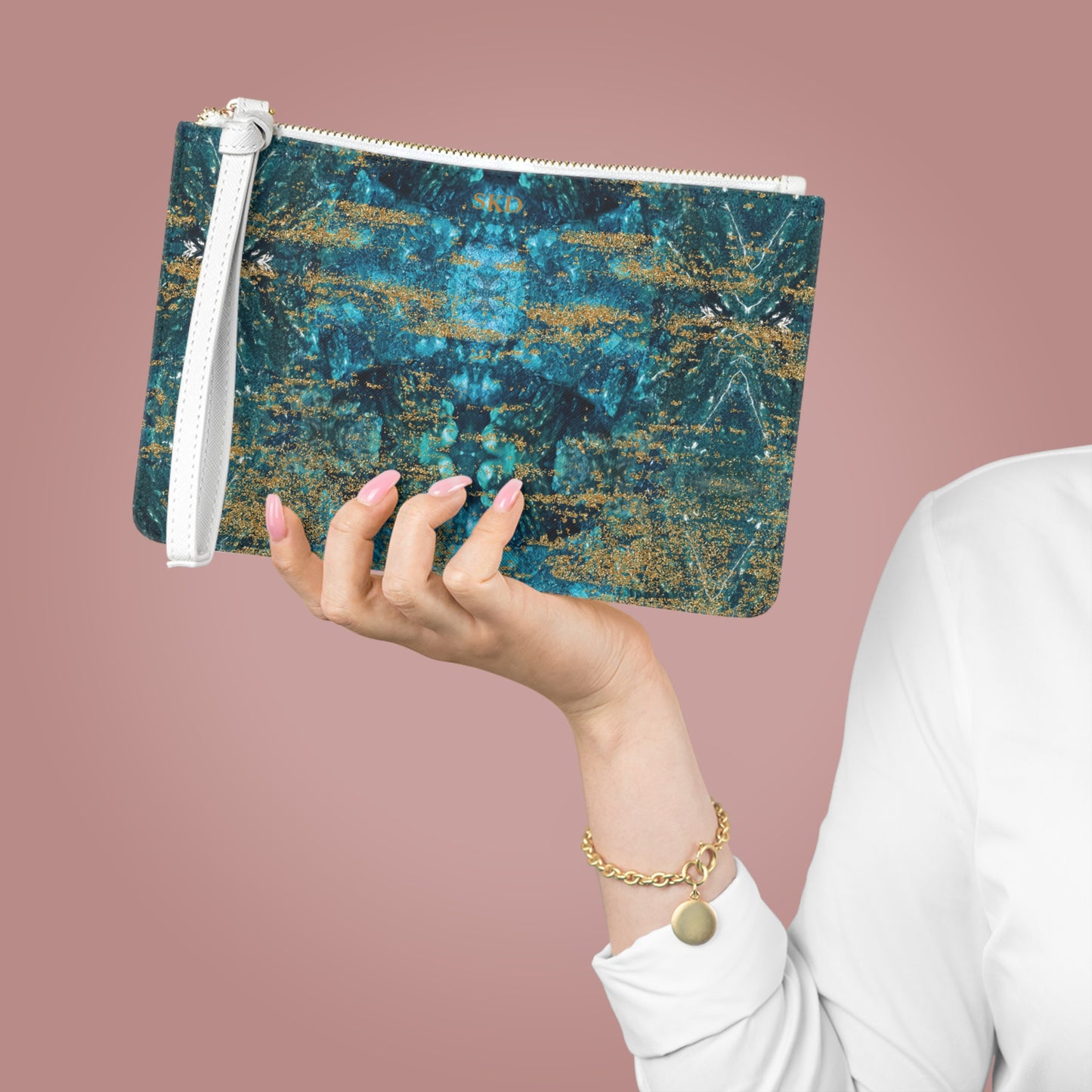 LIMITED EDITION: Celestial Reverie | Chrysocolla & Pyrite Inspired Clutch Bag | Collector’s Vault Edition of Cleopatra’s “Wise Stone”