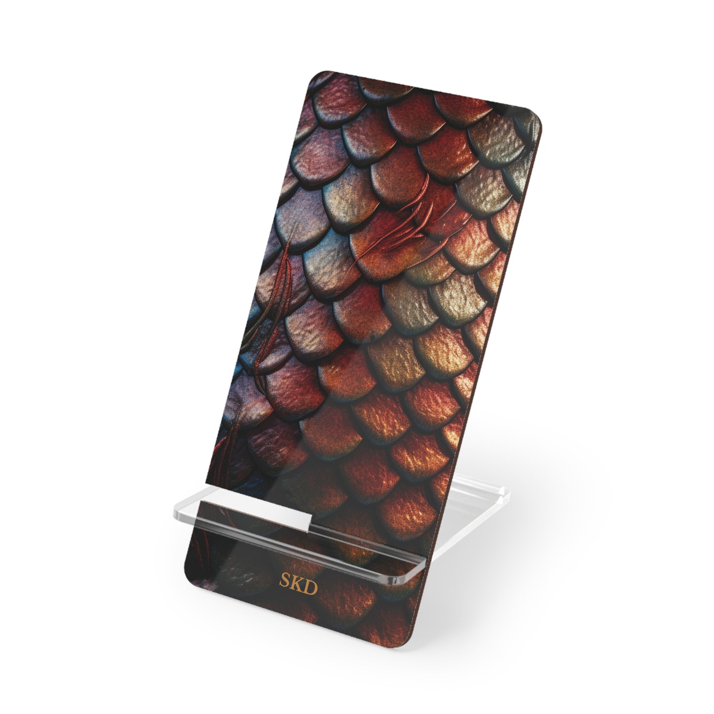 LIMITED EDITION: Enchanting Mystique | Multi-Color Dragon Scale Smartphone Display Stand | Desk Organizer, Phone Holder, Unique Gift, Home Decor, Office Accessory