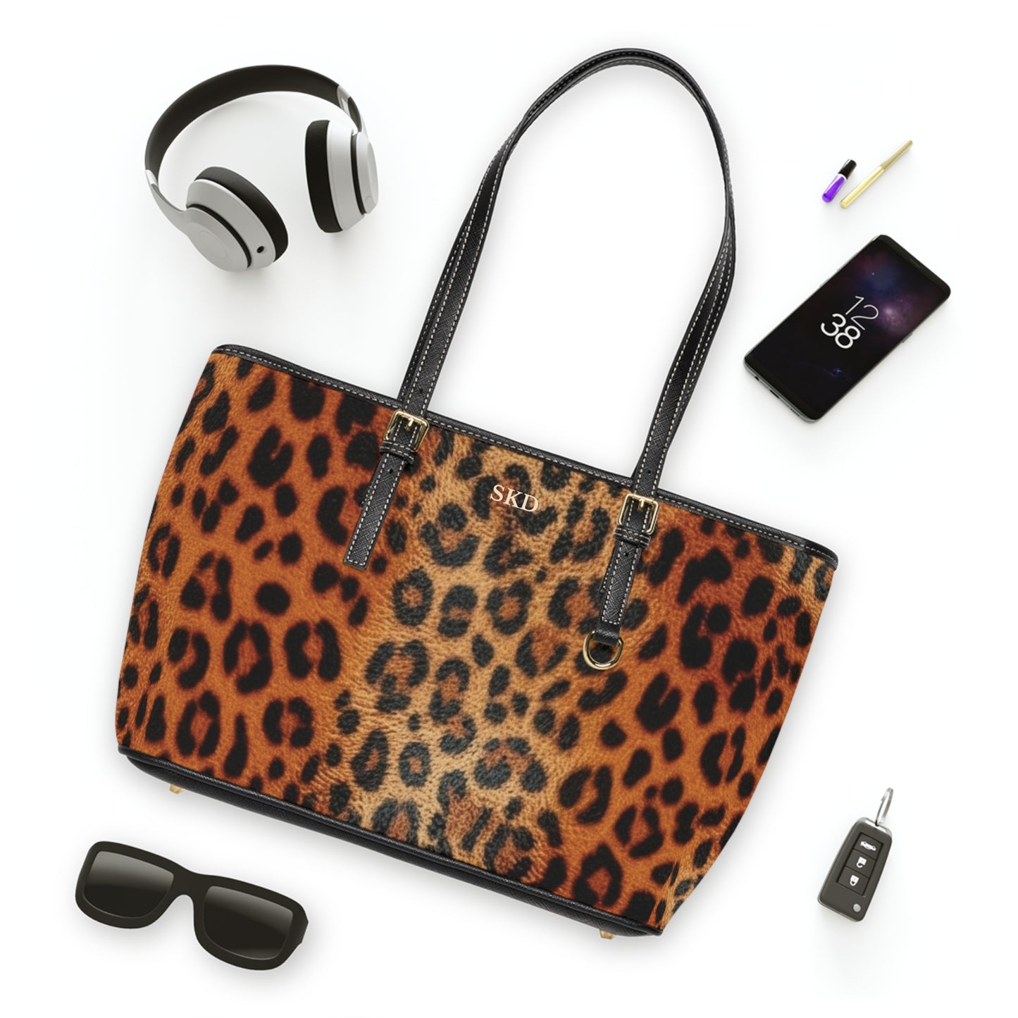 Core Collection: Elysian Safari | Leopard Faux Leather Shoulder Bag | Timeless Glamour with a Wild Edge