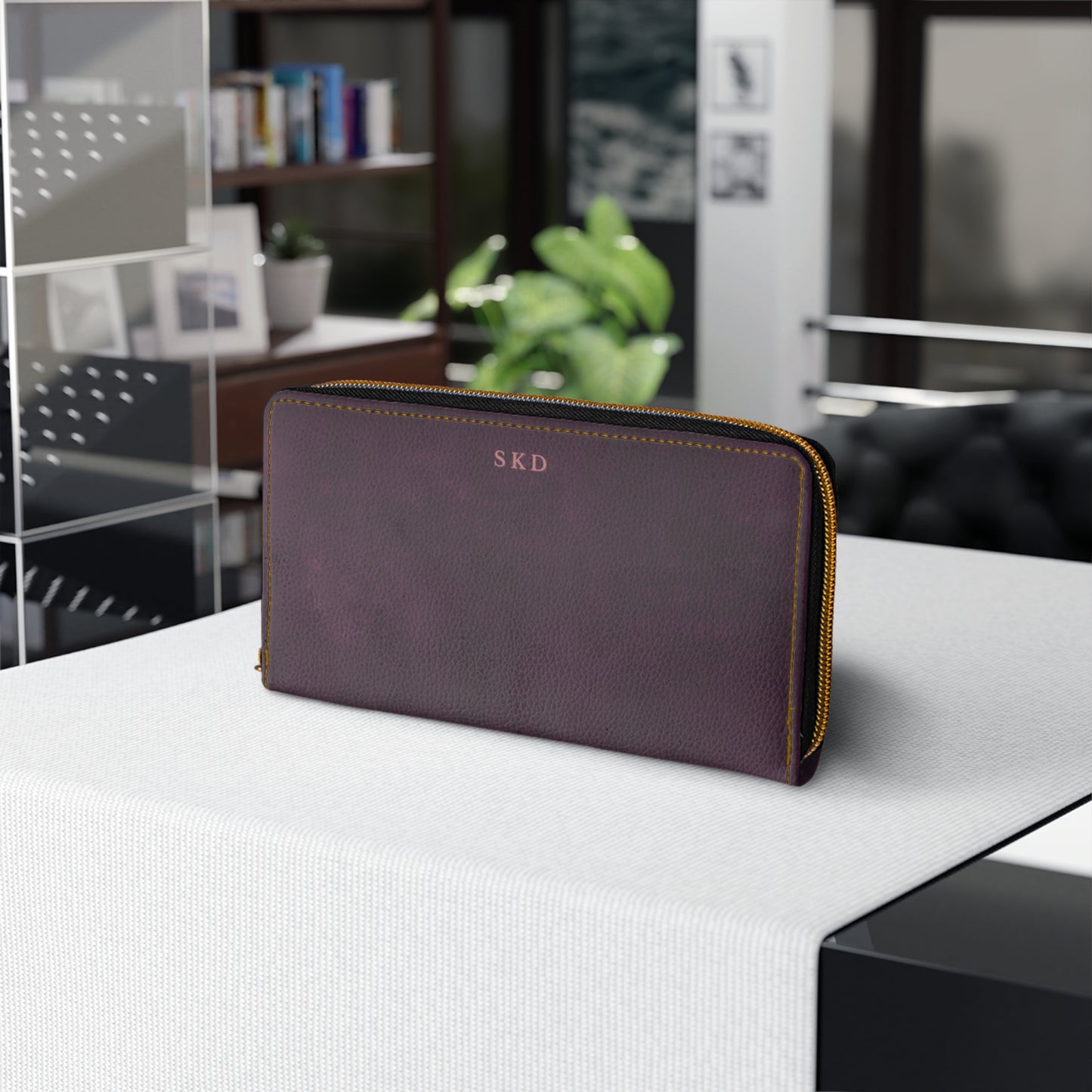 Core Collection: Nocturne Velour | Royal Purple-Toned Zipper Wallet | Deep Regal Elegance for Effortless Sophistication