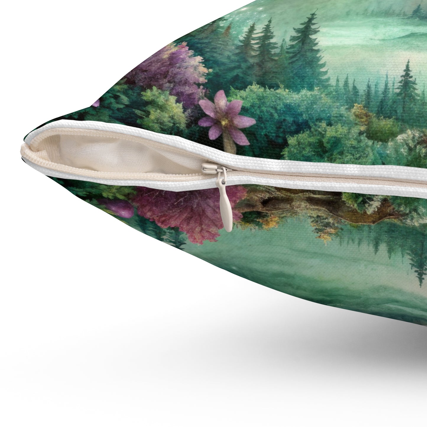 Custom Spun Polyester Square Pillow – Stylish Double-Sided Home Décor Accent for a Personalized Touch - Fairy Forest