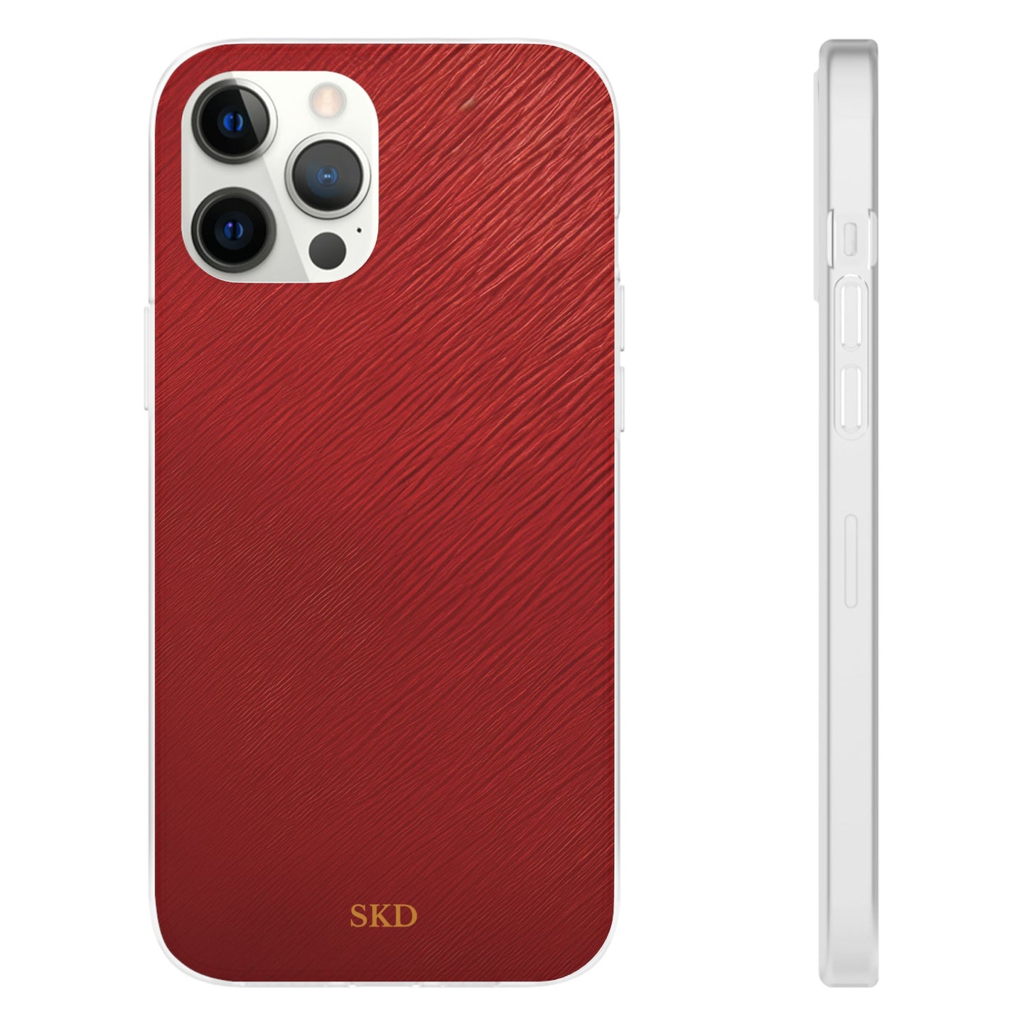 Crimson Reverie | Striking Dark Red iPhone Case | Shock-Absorbing TPU Protective Cover, Slim & Wireless Charging Compatible – Unique Tech Gift for All iPhone Sizes