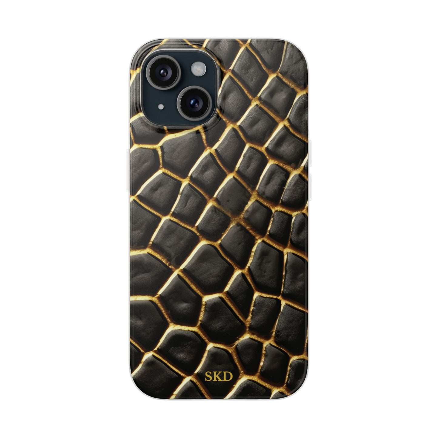LIMITED EDITION: Obsidian Venom | Striking Black & Gold Faux Snake iPhone Case | Sleek, Sophisticated, and Protective