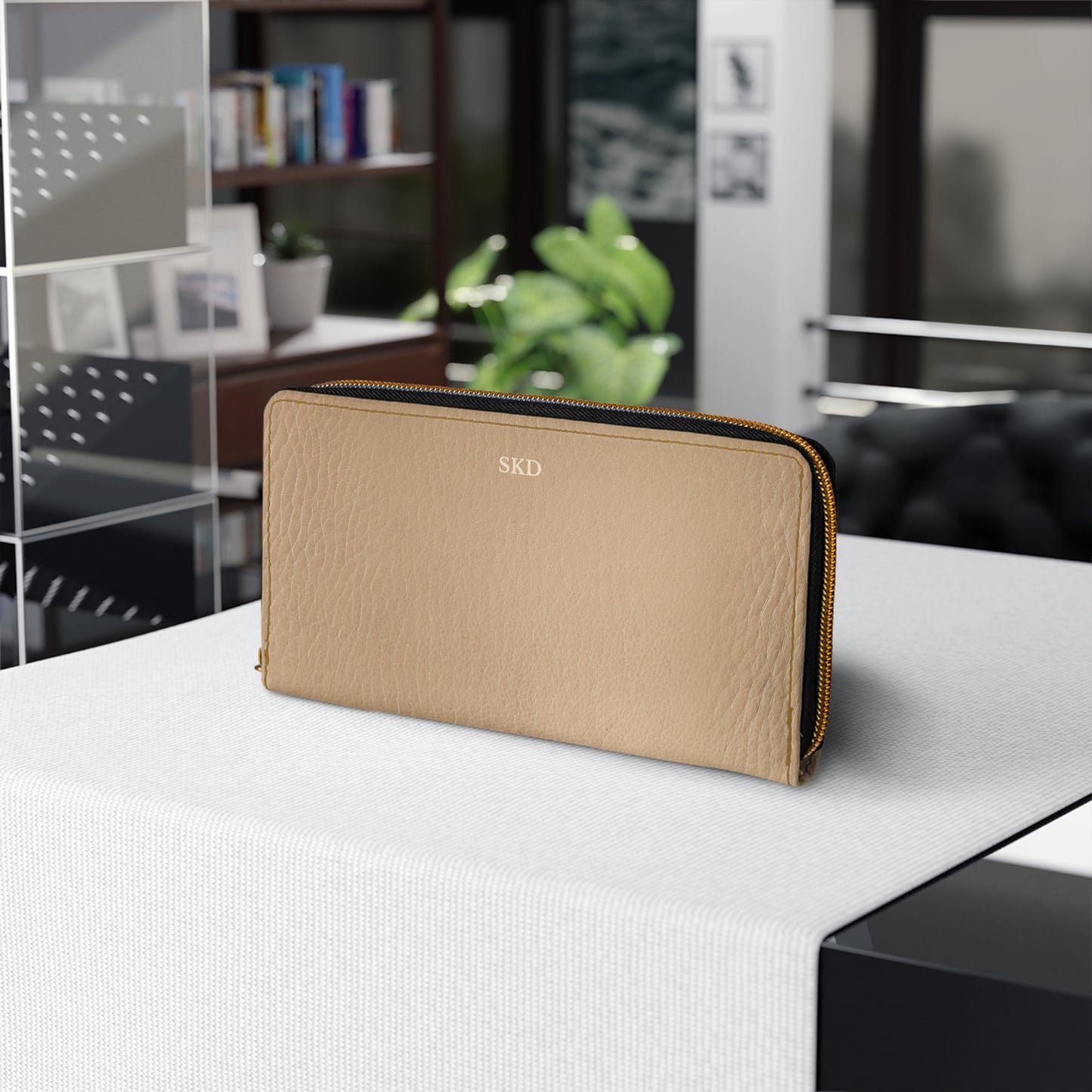 Tawny Reserve | Rich Amber Brown Zipper Wallet | Refined Everyday Luxury for the Modern Woman