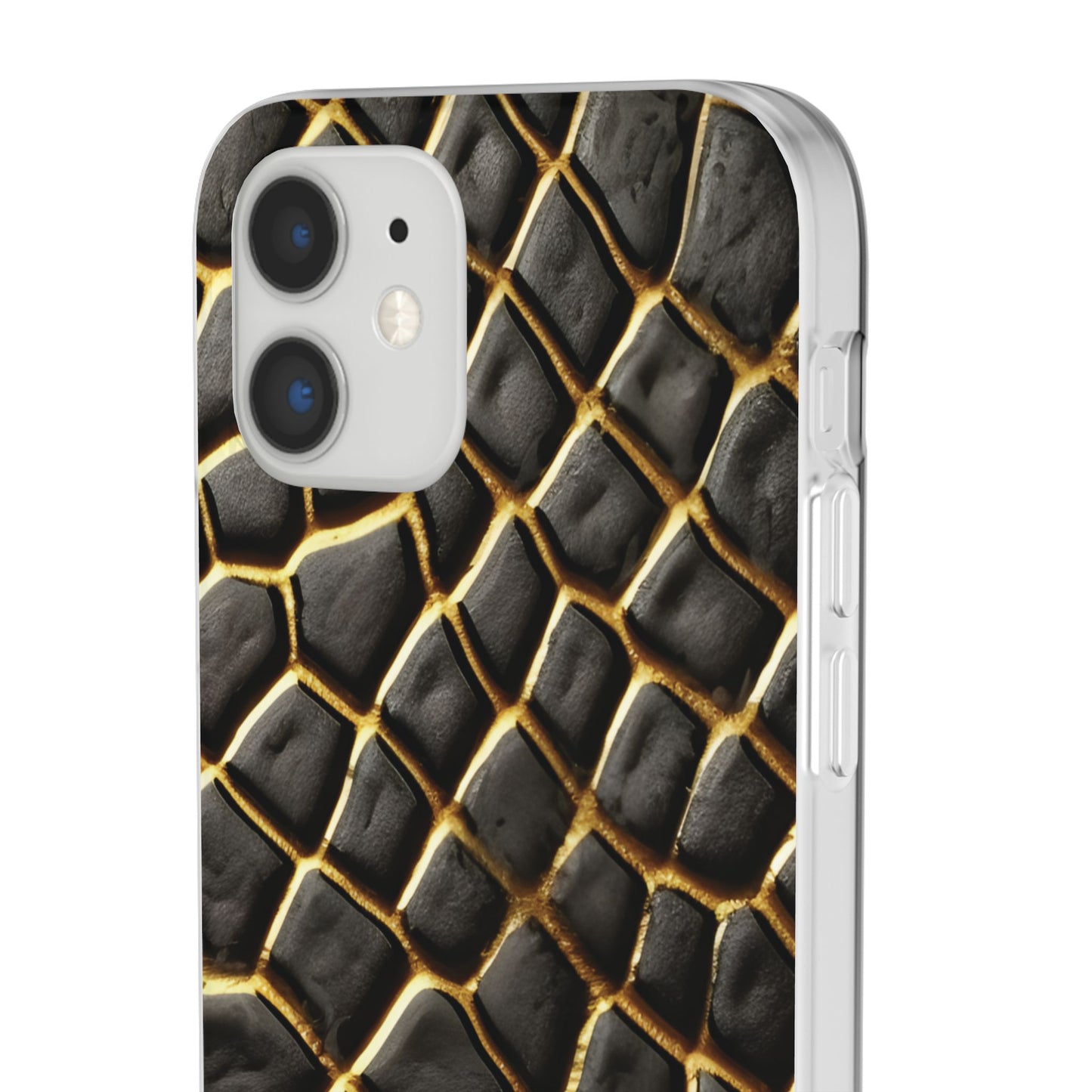 LIMITED EDITION: Obsidian Venom | Striking Black & Gold Faux Snake iPhone Case | Sleek, Sophisticated, and Protective