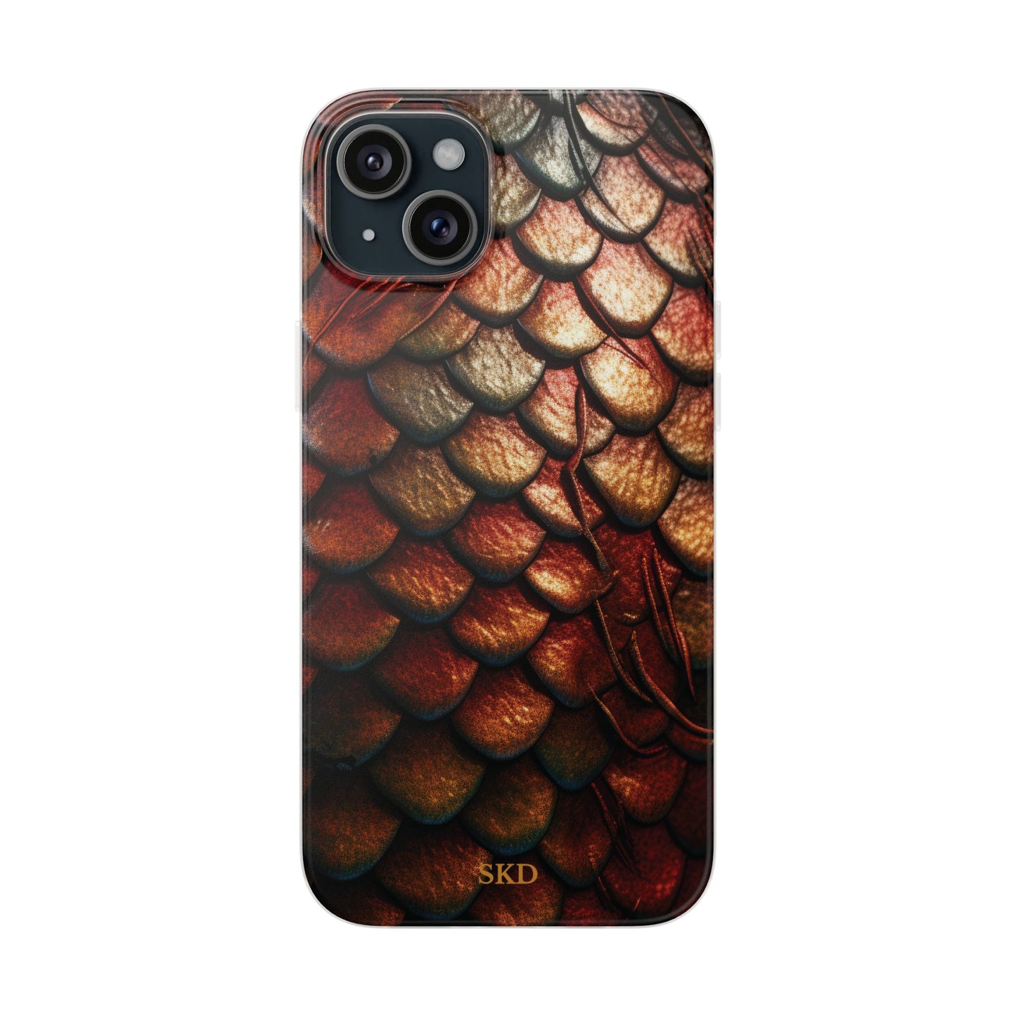 LIMITED EDITION: Enchanging Mystique | Multi-Color Dragon Scale iPhone Case | Shock-Absorbing TPU Protective Cover, Slim & Wireless Charging Compatible, All iPhone Sizes