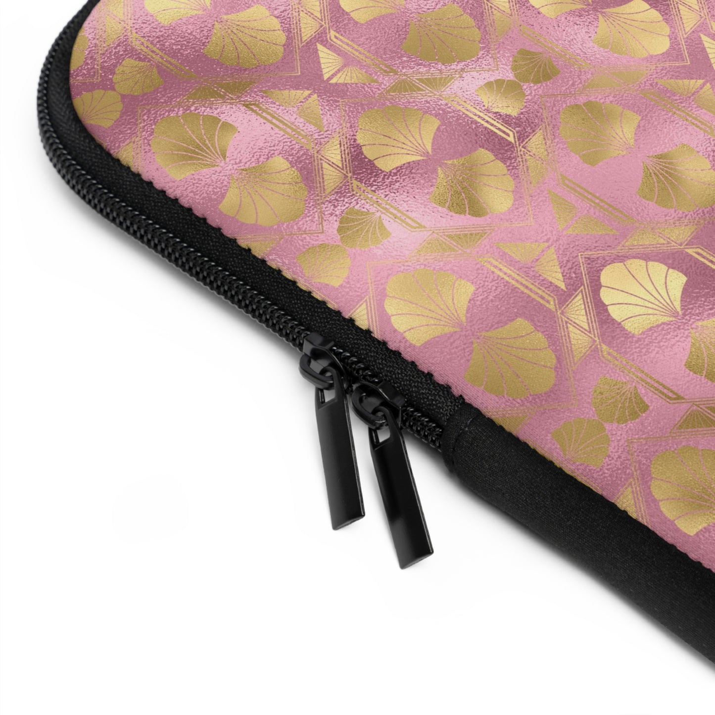 Collector's Vault: Blush Horizon | Soft, Pastel Pink & Gold Laptop Sleeve | Stylish Neoprene Protective Case, Water-Resistant, Lightweight & Shock-Absorbing