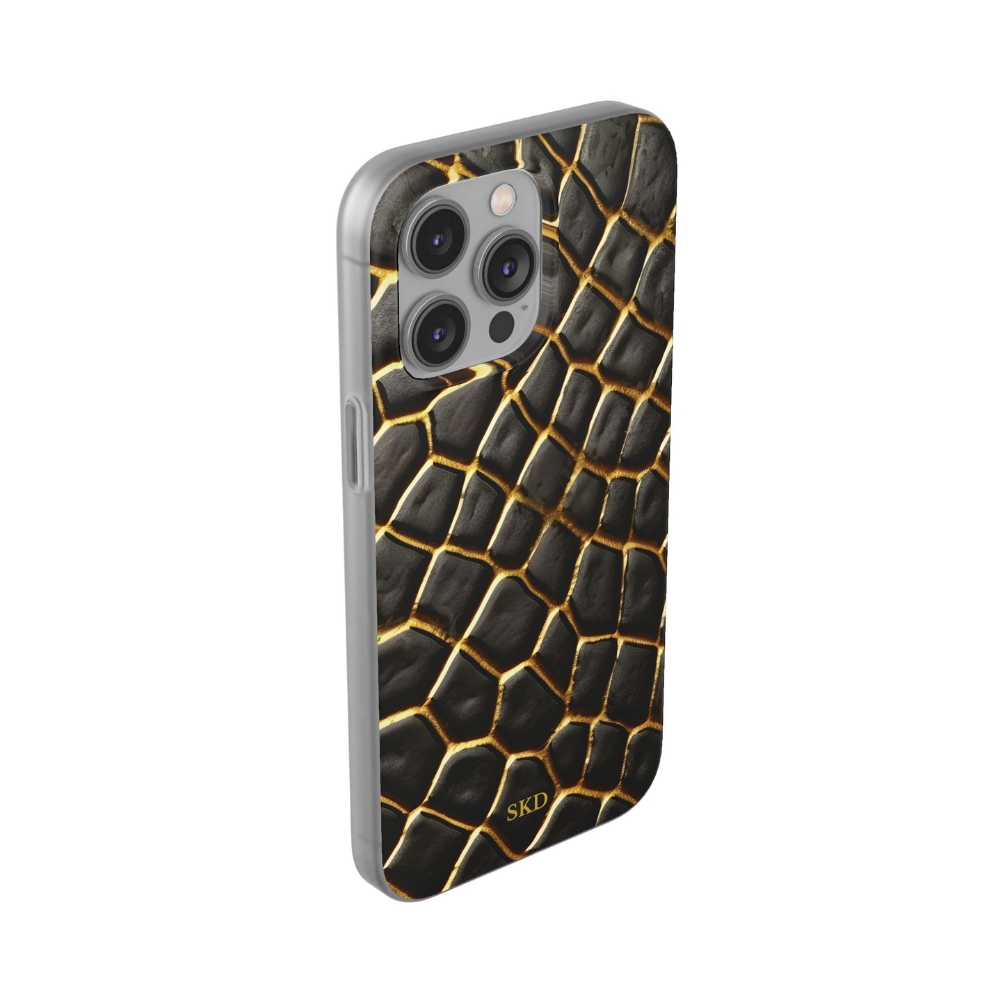 LIMITED EDITION: Obsidian Venom | Striking Black & Gold Faux Snake iPhone Case | Sleek, Sophisticated, and Protective