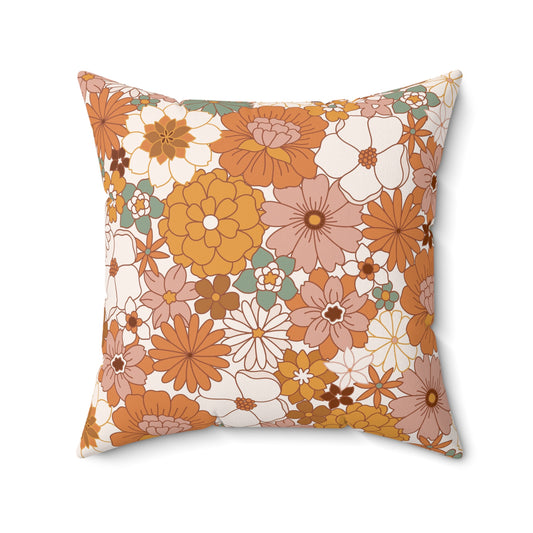 70s Style Custom Spun Polyester Square Pillow – A Retro Revival for Your Home Decor - Stylish Double-Sided Home Décor Accent for a Personalized Touch