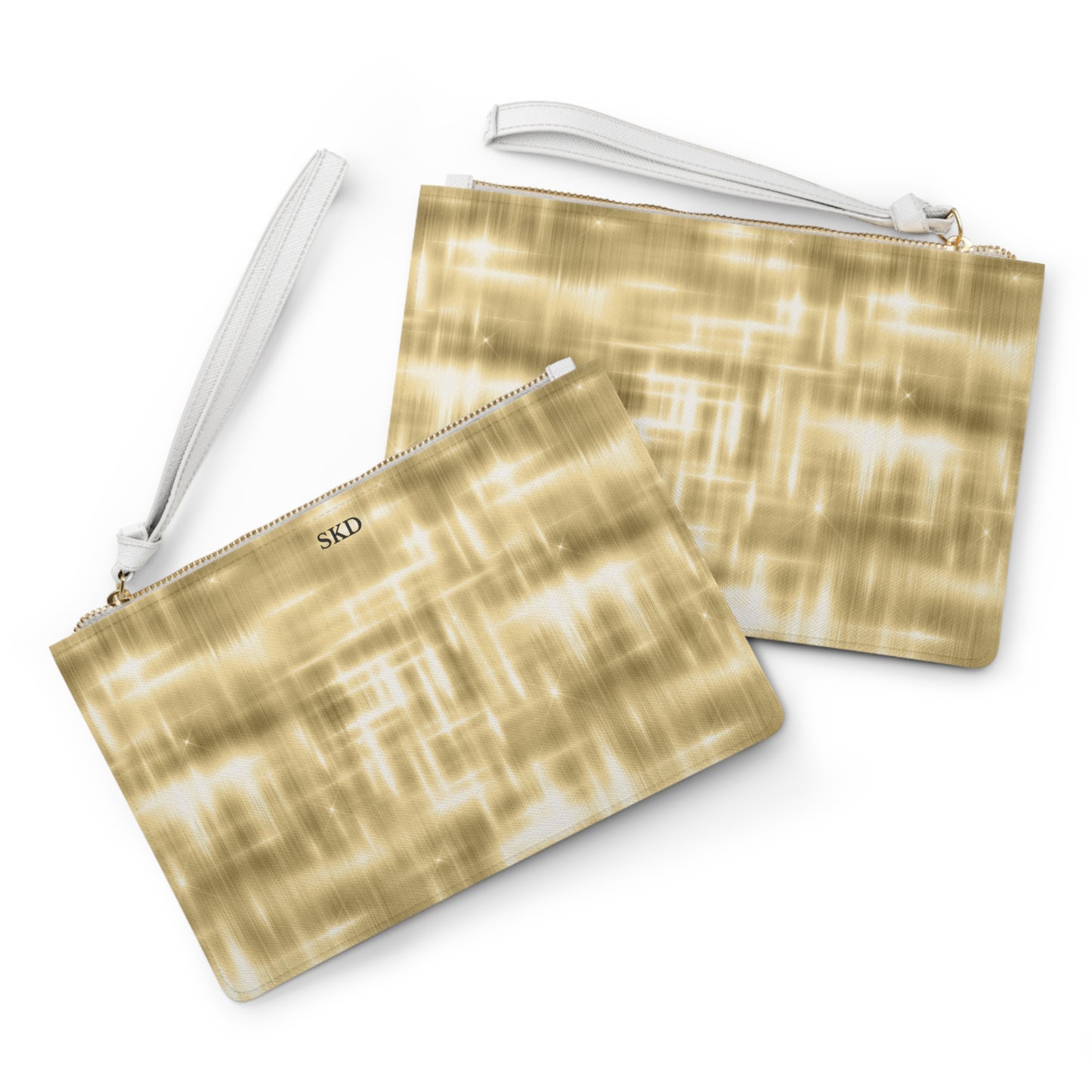 Collector's Vault: Aurum Gala | Glitter & Gold Smooth Clutch Bag | Radiant Showpiece for Grand Occasions