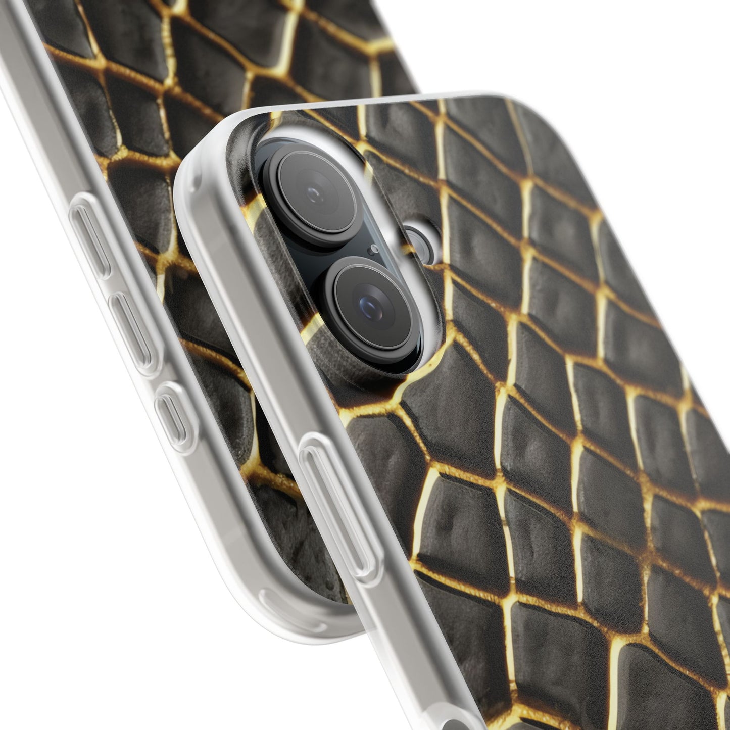 LIMITED EDITION: Obsidian Venom | Striking Black & Gold Faux Snake iPhone Case | Sleek, Sophisticated, and Protective