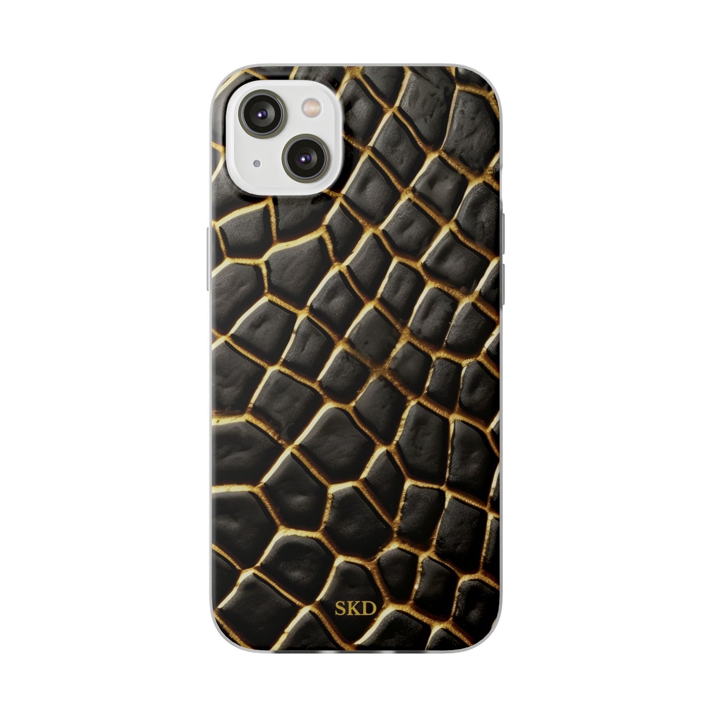LIMITED EDITION: Obsidian Venom | Striking Black & Gold Faux Snake iPhone Case | Sleek, Sophisticated, and Protective