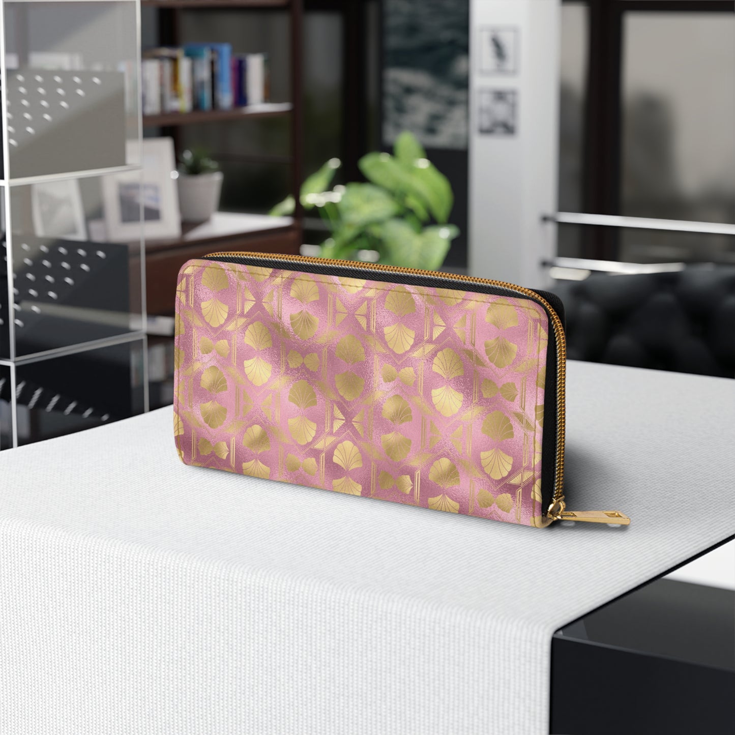 Collector's Vault: Blush Horizon | Soft Pink Smooth Zipper Wallet | Romantic Pastel Beauty for Feminine Charm